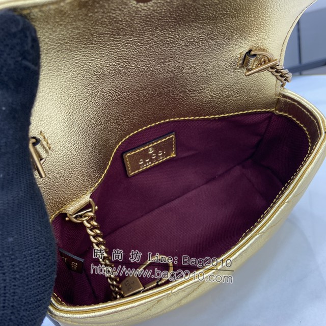 Gucci專櫃古馳最新款Marmont系列超迷你手袋鏈條女包 jh2174型號：476433